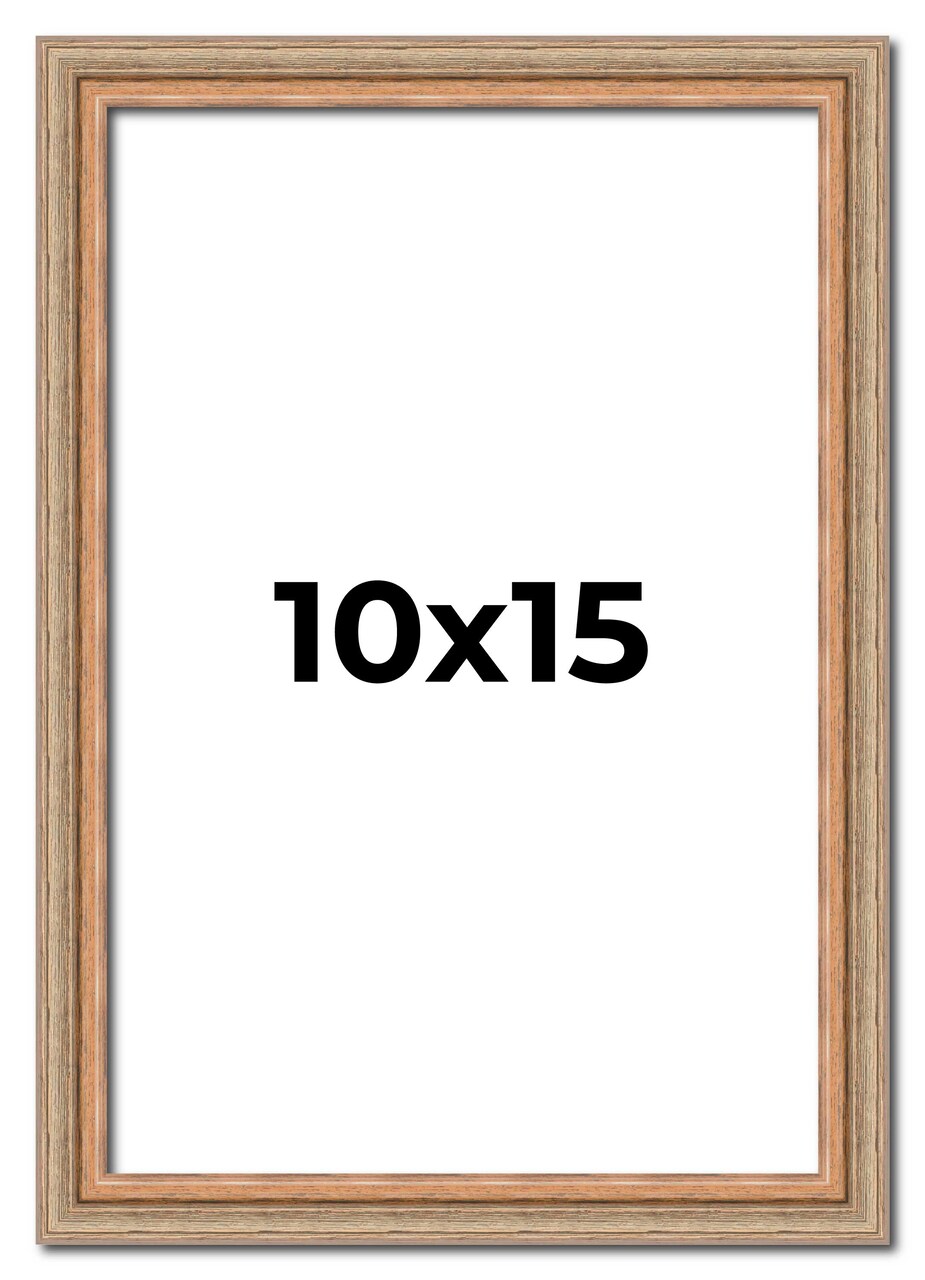 Photo Size Deco Brown Picture Frame - UV Acrylic, Foam Board Backing, Hanging Hardware